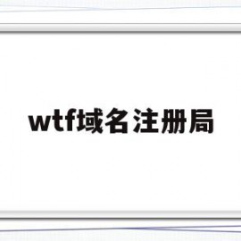 wtf域名注册局(全球顶级域名注册局官网)
