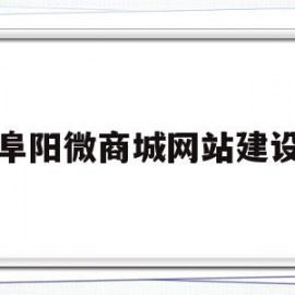 阜阳微商城网站建设(阜阳徽采商城招标公告)