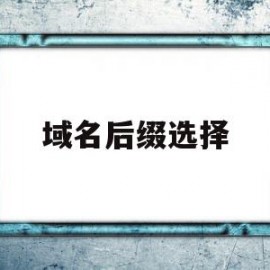 域名后缀选择(域名后缀可以随便吗)