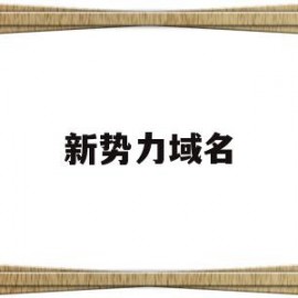 新势力域名(新域名seo)