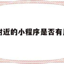 包含附近的小程序是否有用的词条