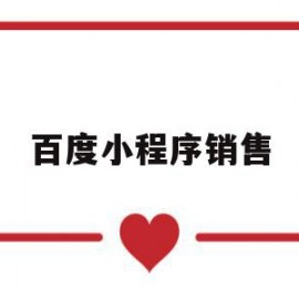 百度小程序销售(百度小程序怎么样 推广有效果吗)