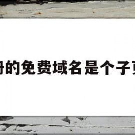 注册的免费域名是个子页面(注册的免费域名是个子页面嘛)