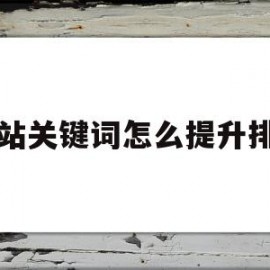 网站关键词怎么提升排名(网站关键词怎么快速上排名)