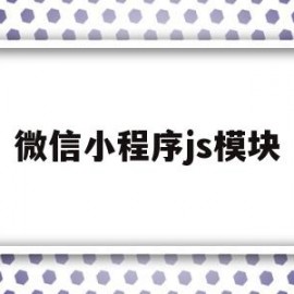 微信小程序js模块(微信小程序js文件作用)