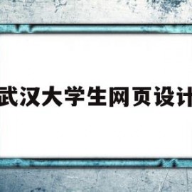 武汉大学生网页设计(武汉网页制作设计营销)
