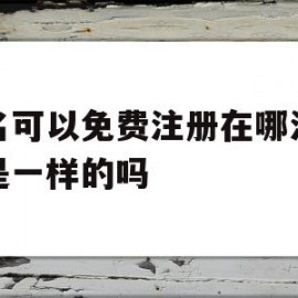 域名可以免费注册在哪注册都是一样的吗(域名免费注册0元注册)