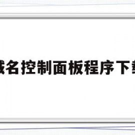 域名控制面板程序下载(域名控制面板程序下载不了)