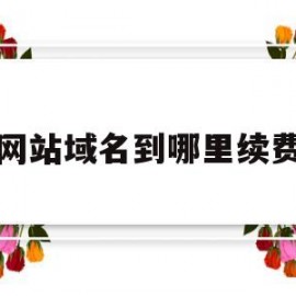 网站域名到哪里续费(网站域名怎么续费)