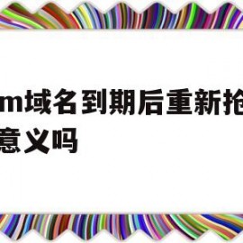 com域名到期后重新抢注有意义吗(com域名到期后重新抢注有意义吗安全吗)