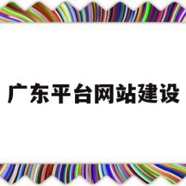 广东平台网站建设(广东平台网站建设企业)