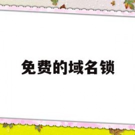 免费的域名锁(域名安全锁有用吗)