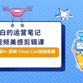 小白的短视频美感剪辑 讲透Pr 剪映 Final Cut(手机/电脑通用)38节课+素材库