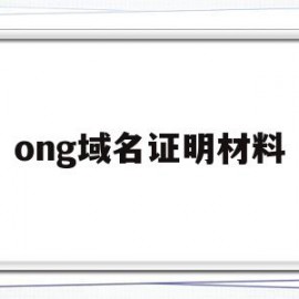 ong域名证明材料(域名证书在哪里办)