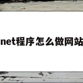 net程序怎么做网站(net搭建网站)