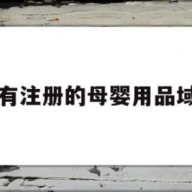 没有注册的母婴用品域名(没有注册的母婴用品域名怎么办)