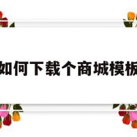 如何下载个商城模板(如何下载个商城模板视频)
