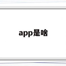 app是啥(app是啥意思代表什么怎么读)