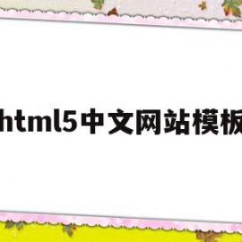 html5中文网站模板(html 网站)
