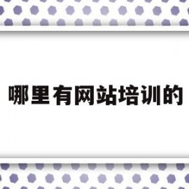 哪里有网站培训的(哪里有网站可用性监控)