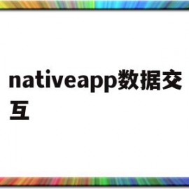 包含nativeapp数据交互的词条