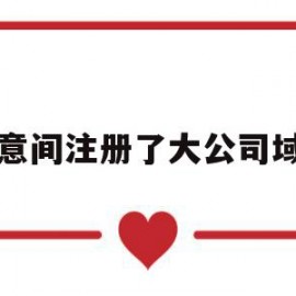 无意间注册了大公司域名(无意间注册了大公司域名会怎么样)