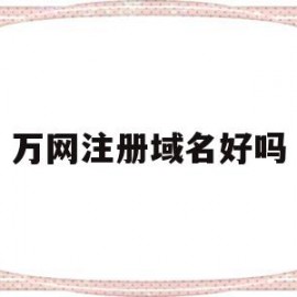 关于万网注册域名好吗的信息