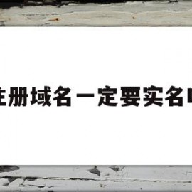 注册域名一定要实名吗(注册域名一定要实名吗)