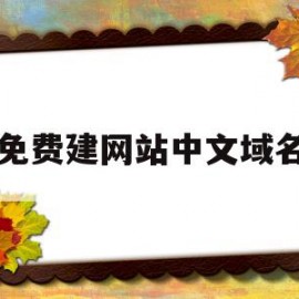 免费建网站中文域名(中文网址域名注册多少费用)