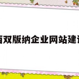 西双版纳企业网站建设(西双版纳公司)