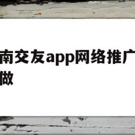 云南交友app网络推广怎么做(云南交友app网络推广怎么做的)