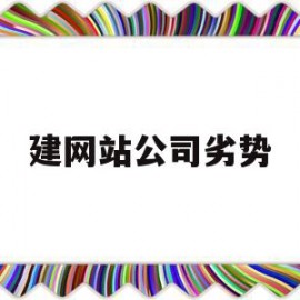 建网站公司劣势(公司建立网站的优势)