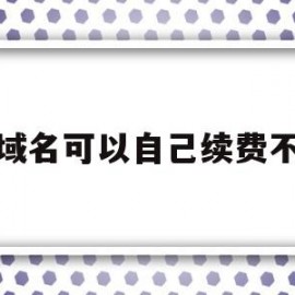 域名可以自己续费不(域名续费会越来越贵吗)