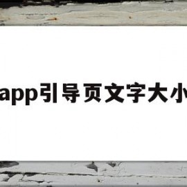 app引导页文字大小(手机app引导页面尺寸是多少)