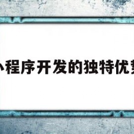 小程序开发的独特优势(小程序开发的独特优势有哪些)