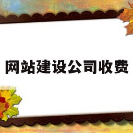 网站建设公司收费(网站建设公司收费合理吗)