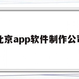 北京app软件制作公司(北京app软件制作公司)