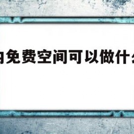 国内免费空间可以做什么网站(国内免费空间可以做什么网站推广)