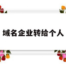 域名企业转给个人(域名企业转给个人怎么转)