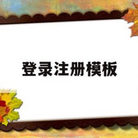 登录注册模板(注册登录模块介绍)