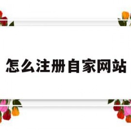 怎么注册自家网站(怎么自己注册网站平台了)