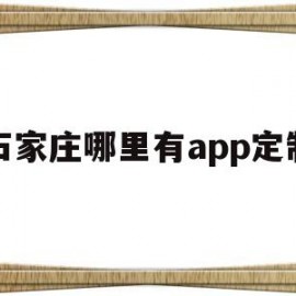 石家庄哪里有app定制(石家庄定制家具哪家好)