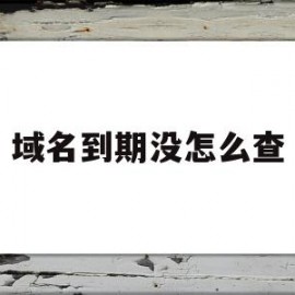 域名到期没怎么查(域名是否到期怎么查询)