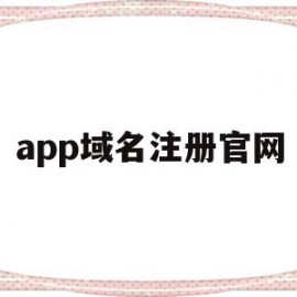 app域名注册官网(app域名注册价格)