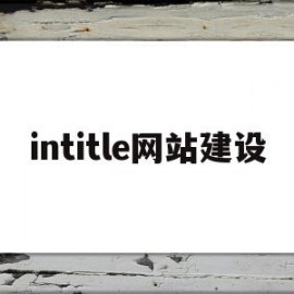 intitle网站建设的简单介绍