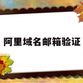 阿里域名邮箱验证(阿里企业邮箱域名解析)