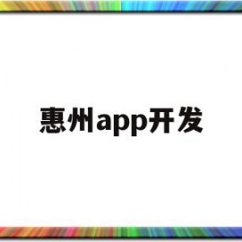 惠州app开发(惠州app开发公司)