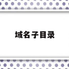 域名子目录(域名子目录转发)