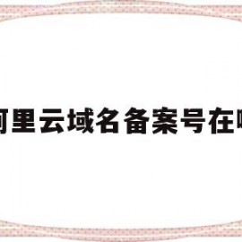 阿里云域名备案号在哪(阿里云备案 域名备案 区别)