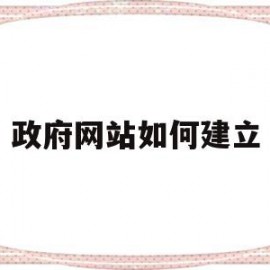 政府网站如何建立(政府网站建设方案)